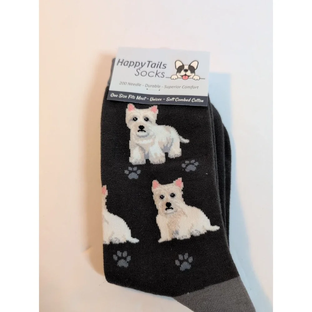 Happy Tails Westie Socks Pet Lovers One Size Fit‎ Most